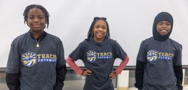 Three teenage students